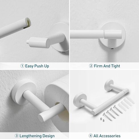 Toilet Paper Holder Brushed Nickel Metal Bathroom Flexible Pivoting Large Tissue Roll Handle on Wall Mounted, SUS 304 Stainless Steel Adjustable Toilet TP Mega Roll Holder Modern in Saudi Arabia