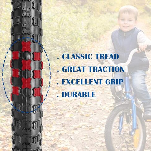 SIMEIQI 2 Pack Bike Tires and Tubes BMX for Kids 12.5"/14"/16"/ 20"x2.125" Compatible with 12.5"/14"/16"/ 20"x1.75"/2.125" Replacement Bike Tires for BMX Trail Commuter City Pavement Bicycles in Saudi Arabia
