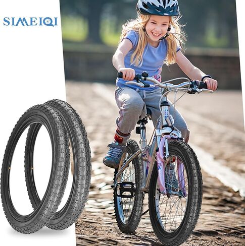 SIMEIQI 2 Pack Bike Tires and Tubes BMX for Kids 12.5"/14"/16"/ 20"x2.125" Compatible with 12.5"/14"/16"/ 20"x1.75"/2.125" Replacement Bike Tires for BMX Trail Commuter City Pavement Bicycles in Saudi Arabia