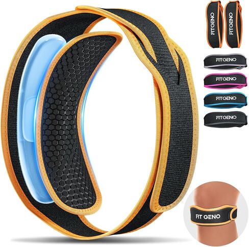 Fit Geno Knee Strap Patella Tendon Support: Patellar Stabilizing & Pain Relief for Man and Women - Knee brace for Runner's & Jumper's, Tendonitis, Running, Volleyball, Basketball (2-Pack) in Saudi Arabia