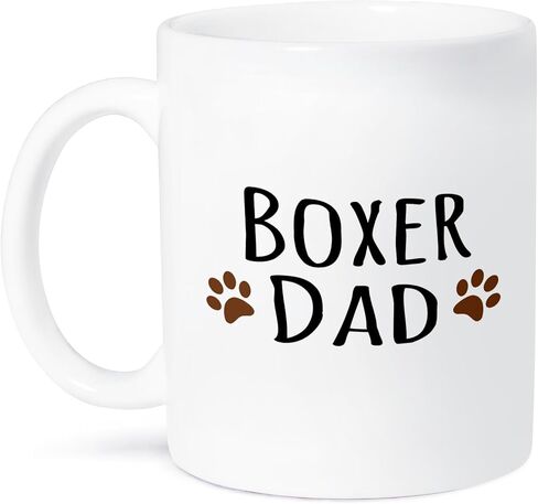 3dRose Boxer Dog Dad Mug, 11 oz, Black in Saudi Arabia