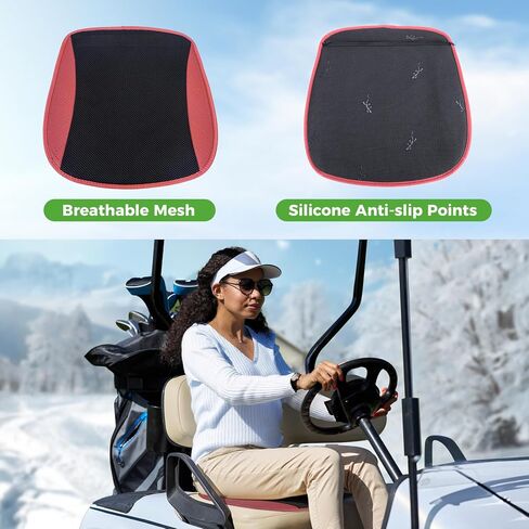 10L0L Heated Golf Cart Seat Covers with Non-Slip - Heating Seat Pad for Yamaha EZGO Club Cart with Fast Heat Three-Speed Heating Temperature Adjustment and Automatic Shut-Off Black in Saudi Arabia