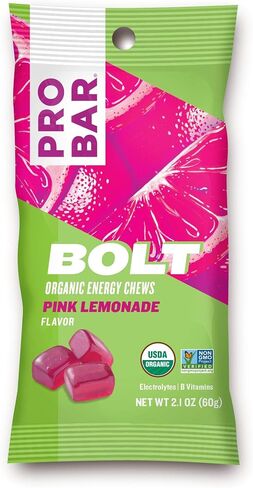 PROBAR - Bolt Organic Energy Chews, Raspberry, Non-GMO, Gluten-Free, USDA Certified Organic, Healthy, Natural Energy, Fast Fuel Gummies with Vitamins B & C (12 Count in Saudi Arabia