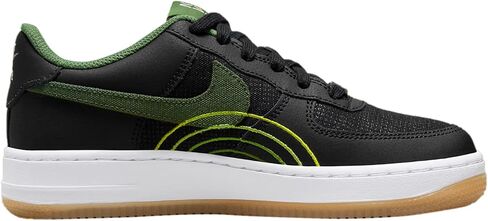 Nike Air Force 1 Big Kids' Shoes (CT3839-108, White/White/Black/Honeydew) Size 6 in Saudi Arabia