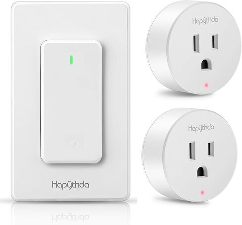 Remote Control Outlet, Buckle Design Removable Wireless Wall Mounted Light Switch, 300 ft 15A 1500W, No Wiring Electrical Remote Outlet for Appliance in Saudi Arabia