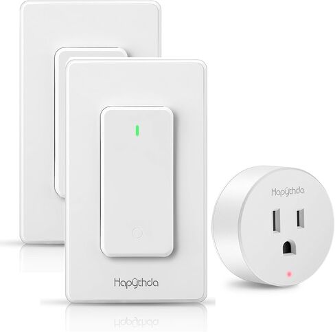 Remote Control Outlet, Buckle Design Removable Wireless Wall Mounted Light Switch, 300 ft 15A 1500W, No Wiring Electrical Remote Outlet for Appliance in Saudi Arabia