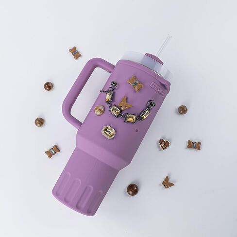 Charms Water Bottle Silicone Sleeve Decorations in Saudi Arabia