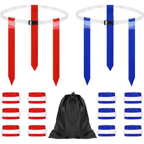 أحزمة كرة قدم العلم، مجموعة كرة قدم مكونة من 14 لاعبًا قابلة للتعديل مع 42 علمًا للبالغين والأطفال والشباب، مسابقة تدريب اللاعبين in Kuwait