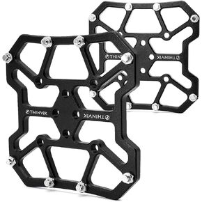 Thinvik Bike Clipless Pedal Platform Adapters Compatible with Shimano SPD-SL/SPD,Look Keo/Delta,Peloton Bike Pedals and Cleats,Clipless Pedals Convert to Flat Pedals - CNC Aluminum Alloy