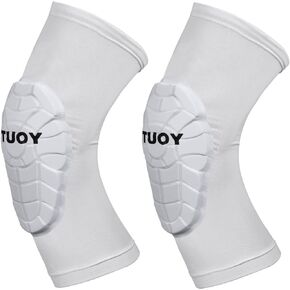 TUOY Compression Elbow Pads Padded Elbow Arm Protection - Youth & Adult Sizes (1 Pair)