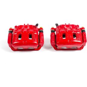 Power Stop Front S1948 Pair of High-Temp Red Powder Coated Calipers