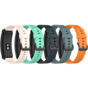 FitTurn [5Pack]16mm Bands Compatible with FITVII Slim/KALINCO Slim/MorePro HM08/HENGTO H39 PLUS/BOCLOUD 1.45" Fitness Tracker, Replacement Colorful Silicone Wristband Adjustable Accessory Bands Strap for FITVII Slim Fitness Tracker Women Kids