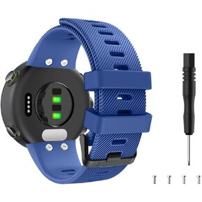 MoKo Band Compatible with Garmin Forerunner 45/Swim 2, Soft Silicone Adjustable Replacement Strap, Black