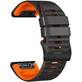 26mm watch band for garmin fenix 7x sapphire solar fenix 6x pro solar fenix 5x 3 hr quick release fit silicone watch strap replacement for garmin epix 2 pro sapphire 51mm Descent MK1/MK2/MK2i