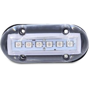 T-H Marine LED Underwater Boat Light - High-Intensity Surface Mount Waterproof Lighting - Use Above or Below Water - Multi-Purpose Use and Low Power Draw - Blue