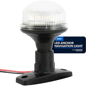 Five Oceans Anchor Light - Stern Lights for Boats, Boat Lights Navigation, 12V DC, USCG 2NM Certified, 4 Inch Fixed Mount, Boat Stern Light for Pontoon, Fishing Boats, Bass Boats, Sport Boats - FO4481