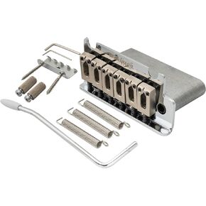 Wilkinson WOV06 54mm (2-1/8 inch) 2-Point ST Guitar Tremolo Bridge for Fender MIJ/MIK Strat Electric Guitar, Chrome