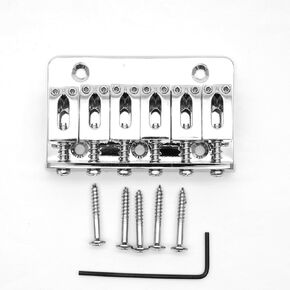 65MM Metal Fixed Hardtail Saddle Bridge Top Load Guitar Tailpiece For 6 string electric guitar or strat guitar (Black)