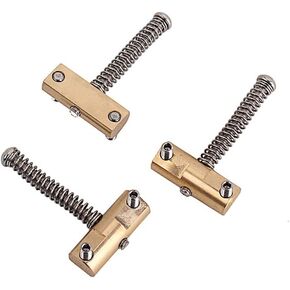 Compensated Bridge Saddles Set 3Pcs -10.8mm Barrel-Style Bridge Saddle for Telecaster Tele Style Electric Guita Replacement Parts (GOLD)