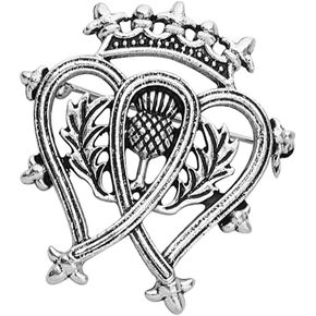 1Pcs Vintage Silver Thistle Crown Brooch Pin Ireland Irish Royalty Badge Brooch Scottish Brooch in Kuwait