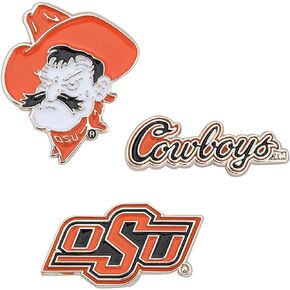 Oklahoma State University Lapel Pins 3 Pack OSU Cowboys Logo Enamel Made of Metal (Pin Set)