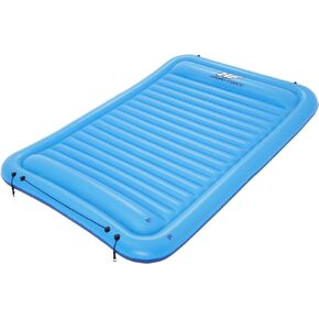 Bestway Hydro-Force Sun Soaker 4 Person Inflatable Platform Lake Floating Dock Water Lounger for Beach Days and Sun Tanning, Blue