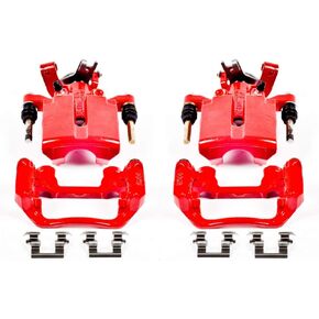 Power Stop Rear S4892 Pair of High-Temp Red Powder Coated Calipers