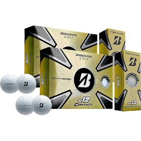PlayBetter Bridgestone 2023 e12 Contact Golf Balls | Multi-Packs | FLEXATIV Cover Technology & Contact Force Dimple | 46% More Surface Contact (Two Dozen, White)