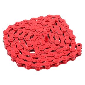 Bicycle Chain Red Accessories Bike Accessory Single Speed Bike Chain Road Vehicles Red Steel