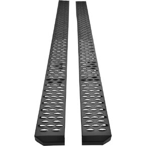 Westin Textured Black Grate Steps Running Boards Textured Black Running Boards 90 inches