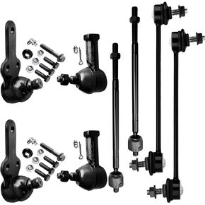 OCPTY - New 8-Piece fit for 2006-2011 for Ford FOCUS All Models - 2 Front Left Right Lower Ball Joints 2 Sway Bar Links 2 Outer 2 Inner Tie Rod Ends