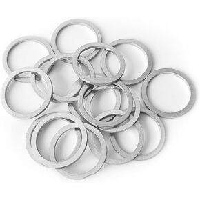 15 Pcs Oil Drain Plug Gasket - 16mm OEM Aluminum Oil Drain Plug Washer Gaskets - Compatible/Replacement for BMW Motorcycle and Auto Fits Most Popular Models OEM PN Part#: 07119963252