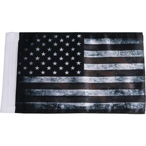 American Flag 6" x 9" with Black Motorcycle FlagPole Mount for Harley Davidson Honda Suzuki Kawasaki Goldwing CB VTX CBR Yamaha Fits 1/2" Round Luggage Rack （Pack of 2）