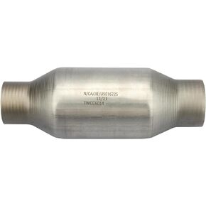 MAYASAF 2.25" Inlet/Outlet Universal Catalytic Converter, w/o O2 Port& Heat Shield (EPA Compliant)