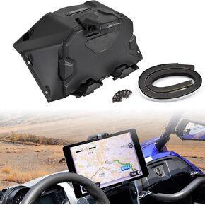 جهاز إلكتروني SAUTVS يتم تركيبه مع صينية تنظيم صندوق تخزين لـ Yamaha YXZ 1000، جهاز إلكتروني للهاتف اللوحي GPS حامل لملحقات Yamaha YXZ 1000R / SE/SS/SS SE 2019-2024