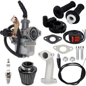 PZ19 Carburetor Kit for for 50cc 70cc 80cc 90cc 110cc 125cc ATV Dirt Pit Bike, Durable, Ideal for TaoTao Honda CRF, Chinese Quad 4 Stroke, ATV Go Kart Pit Dirt Bike (bracket)