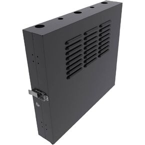 NavePoint 2U Vertical Wall Mount Enclosure, 12.7 inch (325mm) to 15.7 inch (400mm) Depth, Cold-Rolled Steel, Black