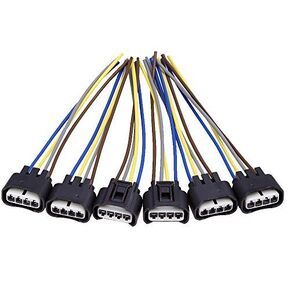 90980-11885 Ignition Coil Connector Plug Harness Replacement for Toyota Lexus 4-Way Female (Pack of 6)