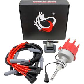 DRAGON FIRE PERFORMANCE Power Pack Complete With Ignition Distributor 8.5mm Spark Plug Wires and Ignition Coil Compatible With 1992-1997 Dodge B1500 D150 Dakota Ram OHV 239 3.9L V6 Oem Fit Kit-1182