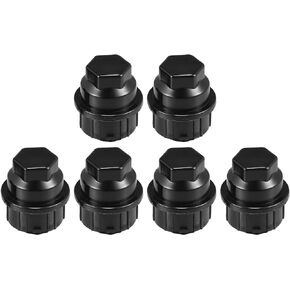 uxcell 6 Pcs Wheel Lug Nut Covers No.15646250 for Chevrolet Blazer 1992-1994 for Chevrolet C1500 C2500 Truck Lug Nut Cap Covers M24x2.0 Black Anti Scratch