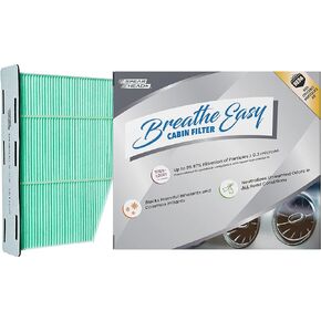 فلتر كابينة Spearhead HEPA Breathe Easy Cabin، ترشيح يصل إلى 99.97% لجزيئات 0.3 ميكرون مع عدم تقليل تدفق الهواء (BE-373H)