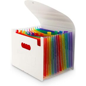 NAFY Accordion File Organizer, 24 Pockets Expanding File Folders, According File Organizer Portable Document Organizer with Blank Labels for Home Office School Supplies (Black) in Kuwait