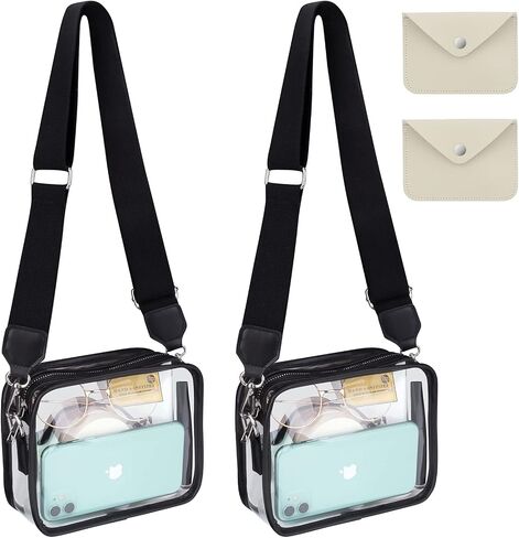 Clear Purse Clear Crossbody Bag for Women Clear Bag Stadium Approved for Concerts, Festivals, in Saudi Arabia