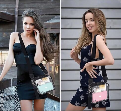 Clear Purse Clear Crossbody Bag for Women Clear Bag Stadium Approved for Concerts, Festivals, in Saudi Arabia