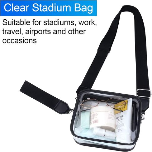 Clear Purse Clear Crossbody Bag for Women Clear Bag Stadium Approved for Concerts, Festivals, in Saudi Arabia