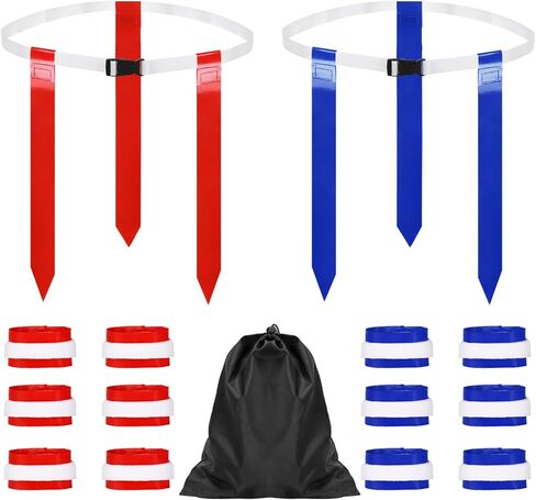 أحزمة كرة قدم العلم، مجموعة كرة قدم مكونة من 14 لاعبًا قابلة للتعديل مع 42 علمًا للبالغين والأطفال والشباب، مسابقة تدريب اللاعبين in Kuwait