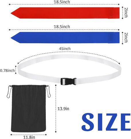 أحزمة كرة قدم العلم، مجموعة كرة قدم مكونة من 14 لاعبًا قابلة للتعديل مع 42 علمًا للبالغين والأطفال والشباب، مسابقة تدريب اللاعبين in Kuwait