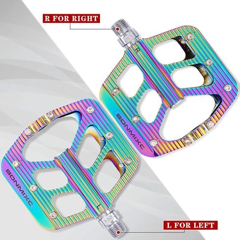 Bike Pedals 9/16 Mountain Bike Pedals Non-Slip Aluminum Alloy Large Platform Sealed Bearing Flat Road Bicycle Pedals in Saudi Arabia