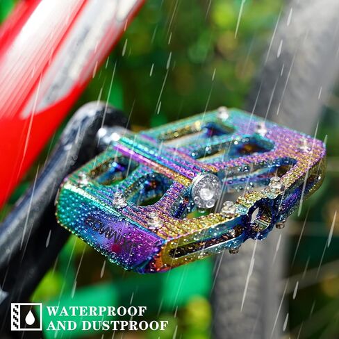 Bike Pedals 9/16 Mountain Bike Pedals Non-Slip Aluminum Alloy Large Platform Sealed Bearing Flat Road Bicycle Pedals in Saudi Arabia