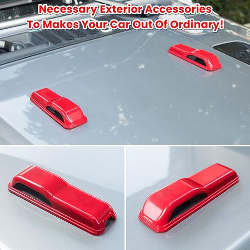 Engine Hood Hinge Cover Trim Exterior Accessories Decoration for 2018-2022 Jeep Wrangler JL JLU Sports Sahara Freedom Rubicon Unlimited Gladiator JT 2-Door & 4-Door (Red 2PCS) in Saudi Arabia